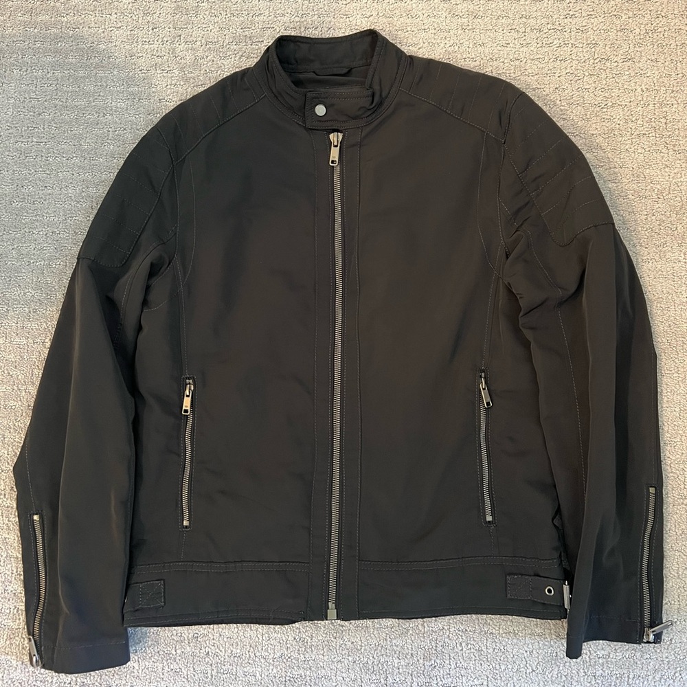 Zara Men's Black Bomber Jacket M
